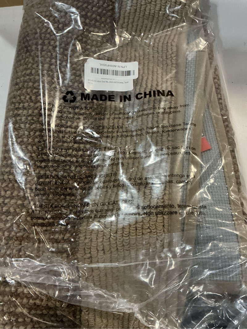 Condition photo showing Good Condition for BEQHAUSE Indoor Door Mat 32" x 48", Dirt Trapper Door Mats Non-Slip Entryway Rugs Washable, Resist Dirt Absorbent Welcome Mat, Low Profile Floor Mats for Front Back Door and Entryway, Taupe Taupe 32" x 48" (Rectangular)