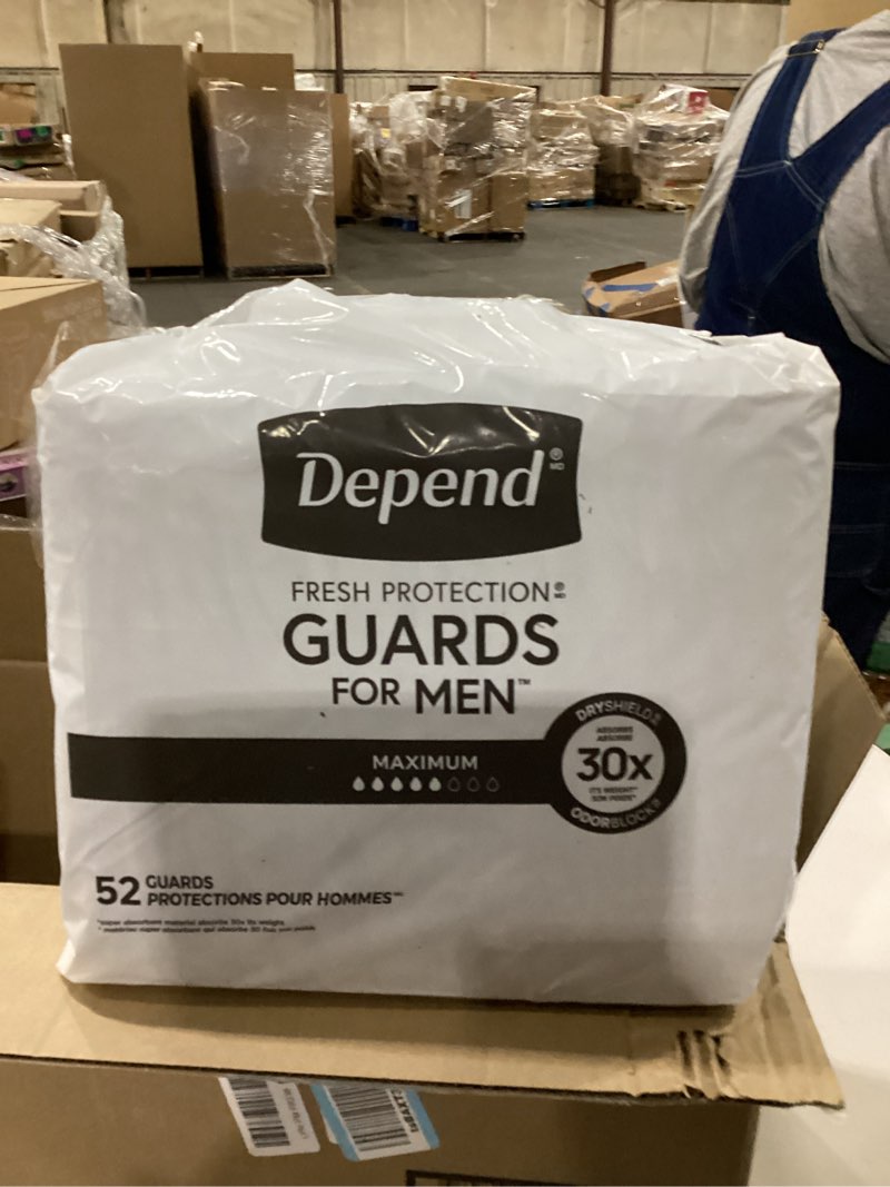 Condition photo showing New/Like New for Depend Guards/Incontinence Bladder Control Pads for Men - Maximum Absorbency - 104ct
