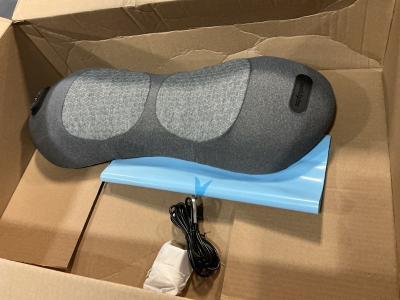 Condition photo showing As Is for smoothspine triple fusion back massager - the official smooth spine massager with heat - design to support lower back comfort, relaxation device for home use (triple fusion back massager)