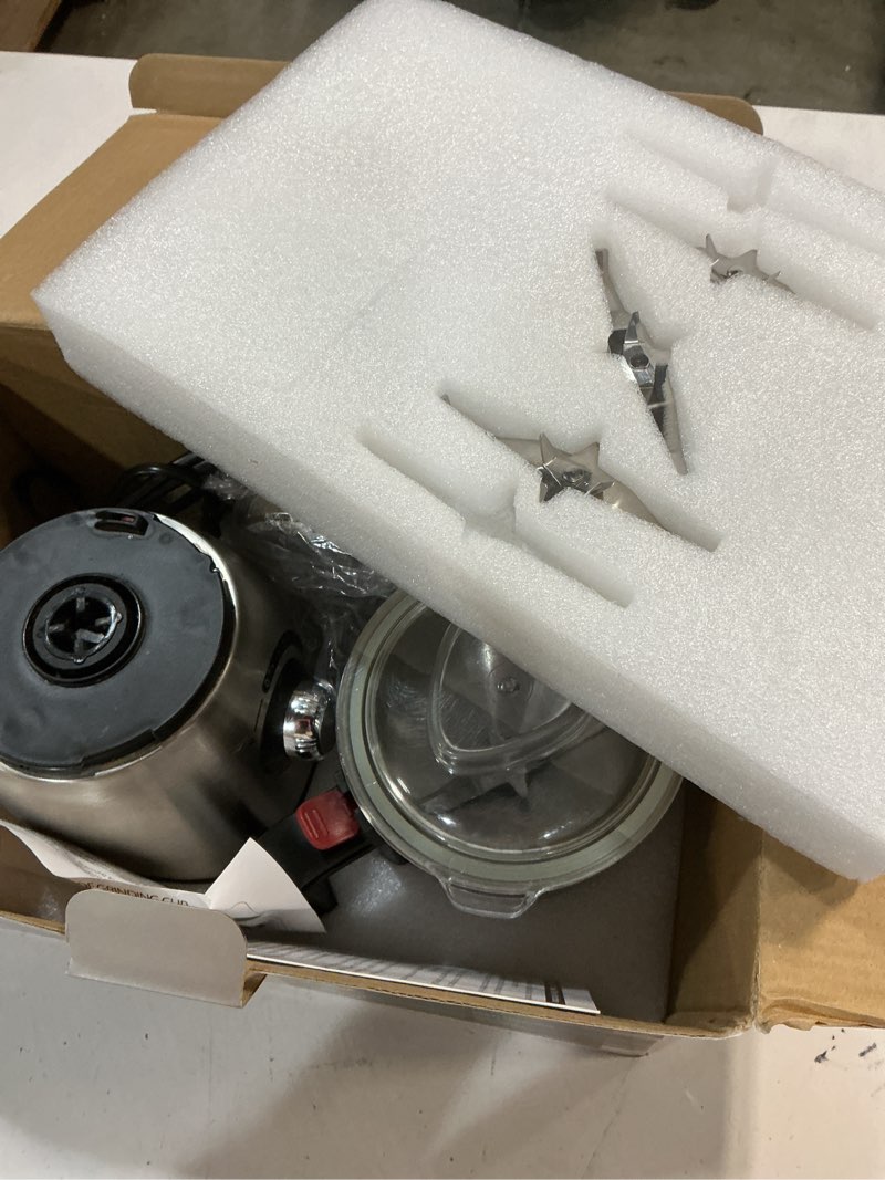 Condition photo showing Good Condition for Electric Spice and Nut Grinders - 3 Stainless Steel Blades, 1 Filter, 1 Brush - 500W Grinder for Kitchen Dry Use (Black)