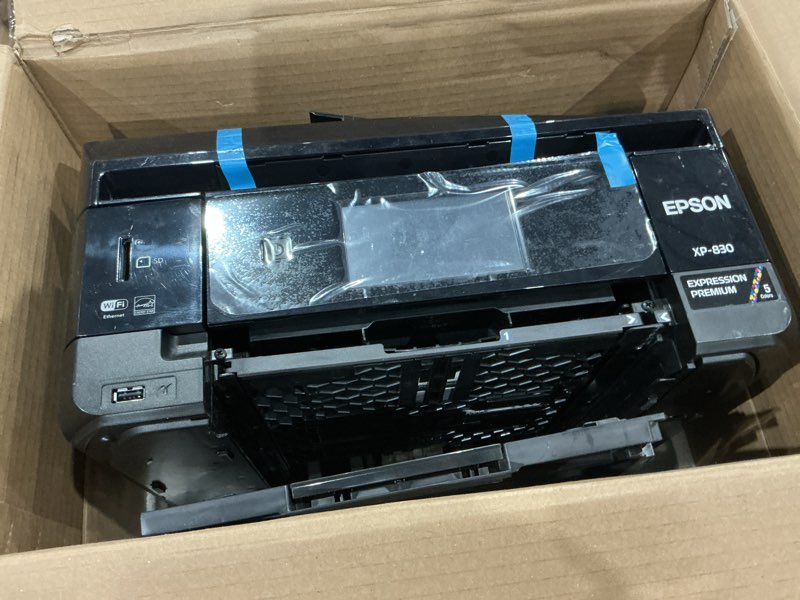 Epson XP-830 Wireless Color Photo Printer with Scanner, Copier & Fax, Amazon Dash Replenishment Ready, C11CE78201, 1