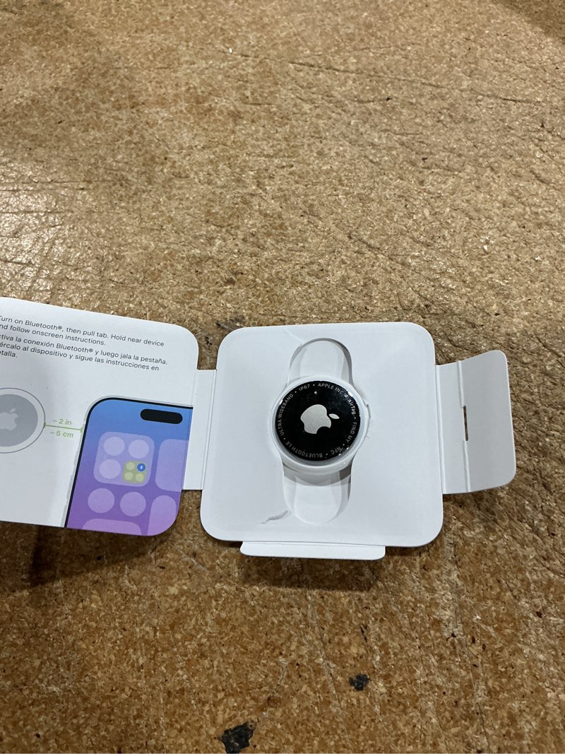 Condition photo showing Good Condition for apple airtag (2nd generation): tracker for keychain, wallet, and more; locator with sound; simple one-tap setup with iphone or ipad; key finder with up to 1.5x precision finding range