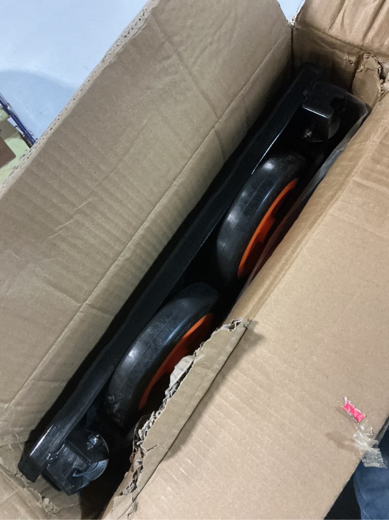 Condition photo showing Good Condition for 3-in-1 Folding Hand Trucks, 600Lbs Convertible Hand Truck Dolly, Heavy Duty Convertible Dolly with Retractable Handle and 4 Rubber Wheels, Collapsible Cart for Moving Office/Home/Warehouse(Orange)