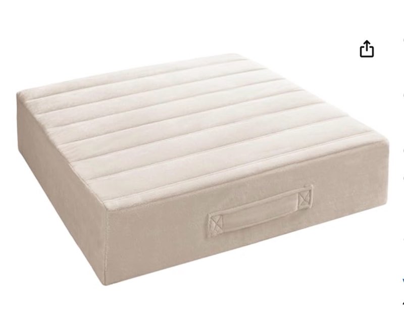 codi thick replacement couch cushions, upholstery foam with washable covers for sofa cushion chair meditation - 24 × 24 × 5 inch, high density foam, ivory