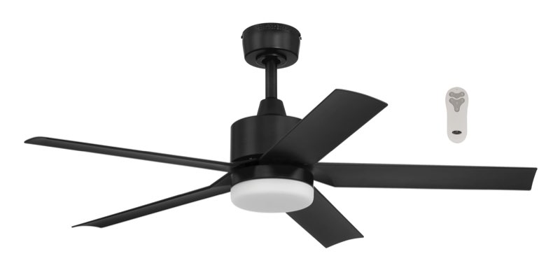Harbor Breeze Reidsport 44-in Matte Black Color-Changing Integrated LED Indoor/Outdoor