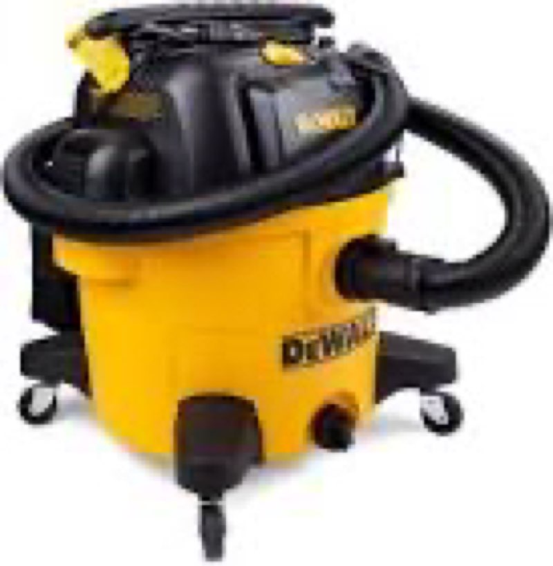 dewalt 9 gallon poly wet/dry vac dxv09pz, shop vacuum for workshop/jobsite yellow