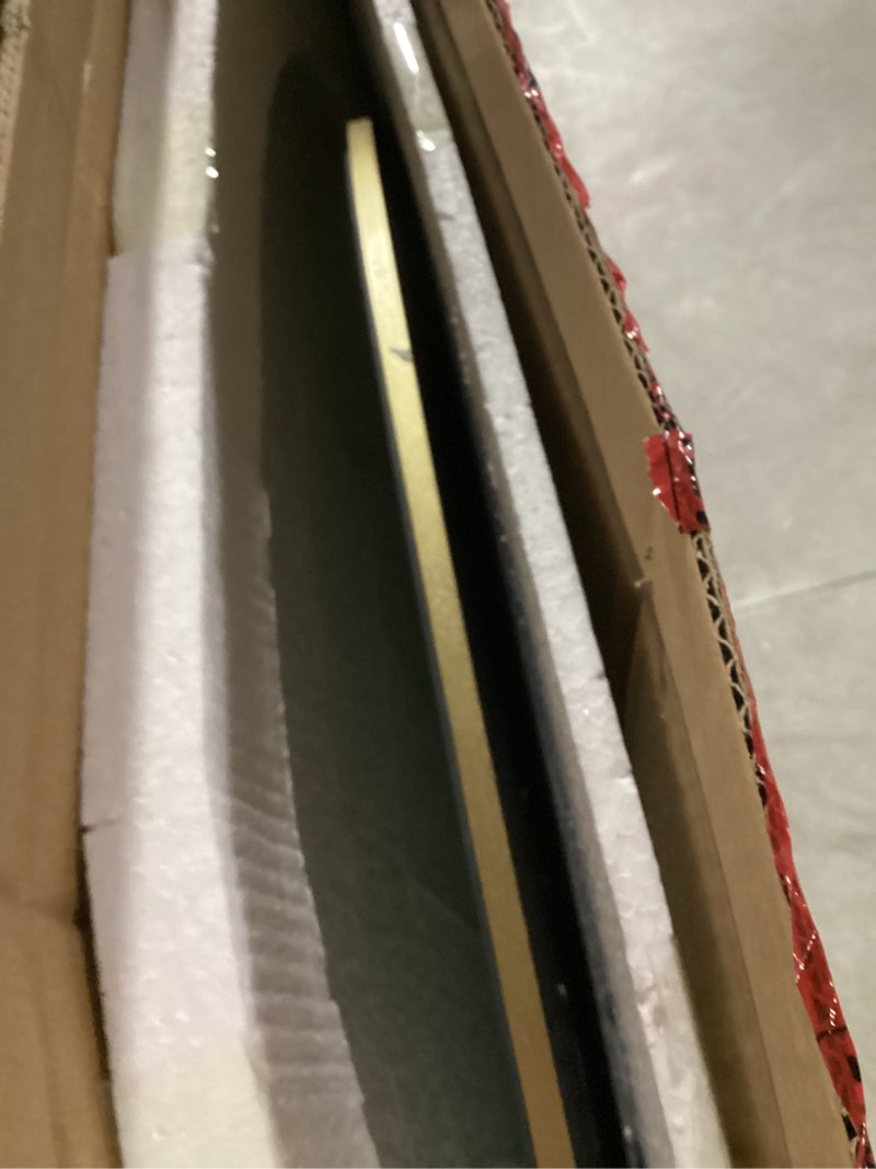 Condition photo showing Good Condition for item similar to photo) irregular wall mirror 24×46 inch wall mirrors decorative gold modern asymmetrical abstract mirror for bathroom bedroom living room entryway hallway 24\"l x 46\"w 24×46gold