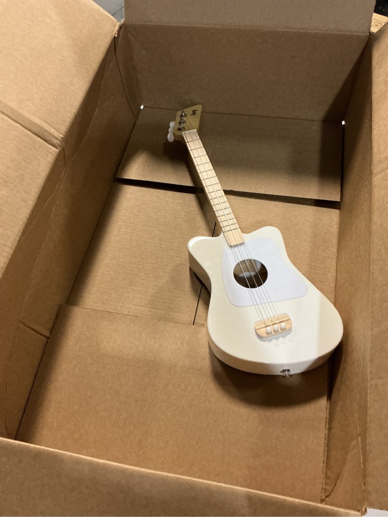 Condition photo showing As Is for Loog Mini Acoustic kids Guitar for Beginners 3-strings Ages 3+ Learning app and lessons included White