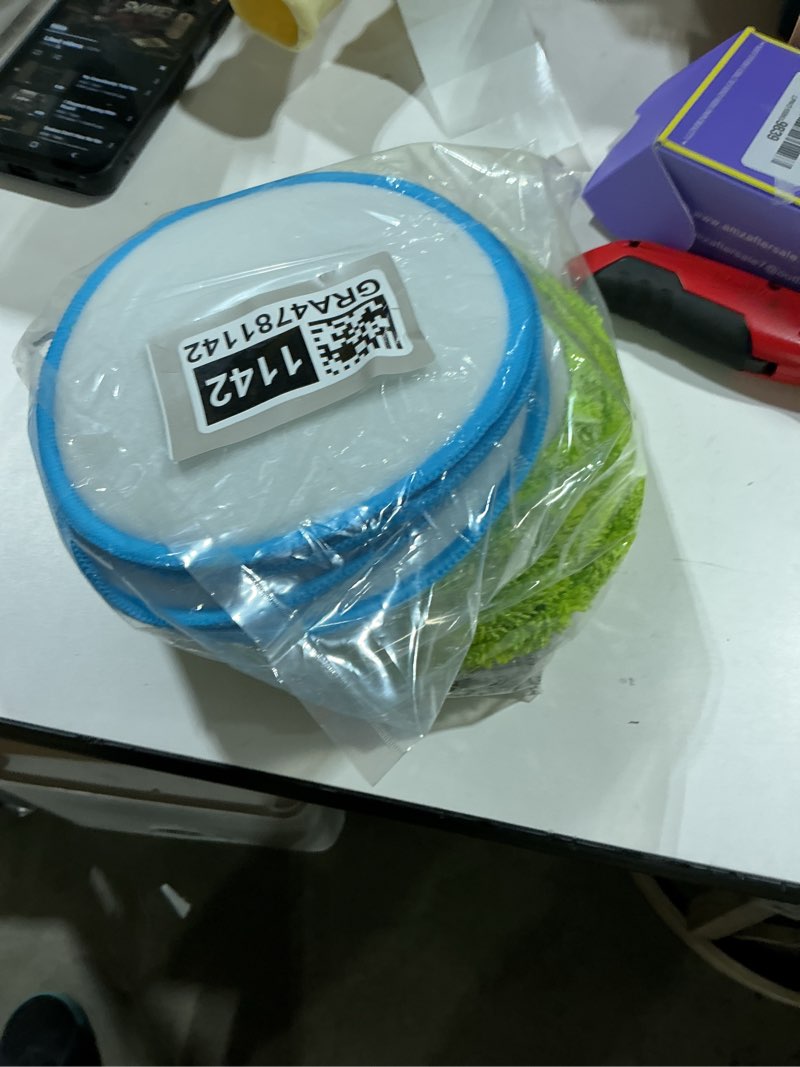 Condition photo showing Good Condition for electric mop pads, 6.3inch floor cleaning round spin mop pads for electric mop, 6.3inch round spin electric mop pads (10 pack) 6.3in(10 pack)