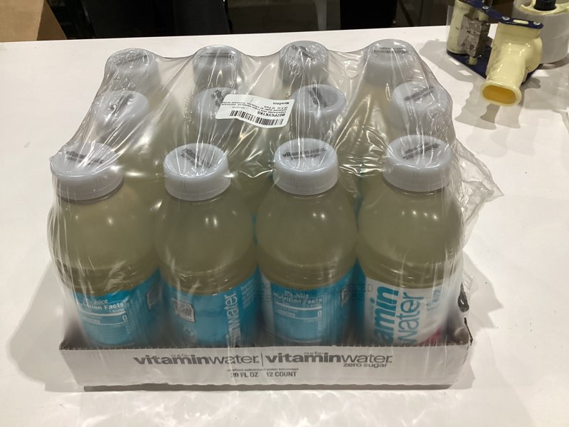 Condition photo showing New/Like New for vitaminwater zero sugar squeezed lemonade nutrient enhanced flavored water beverage, 20 fl oz bottles, 12 pack zero sugar squeezed lemonade 20.05 fl oz (pack of 12)