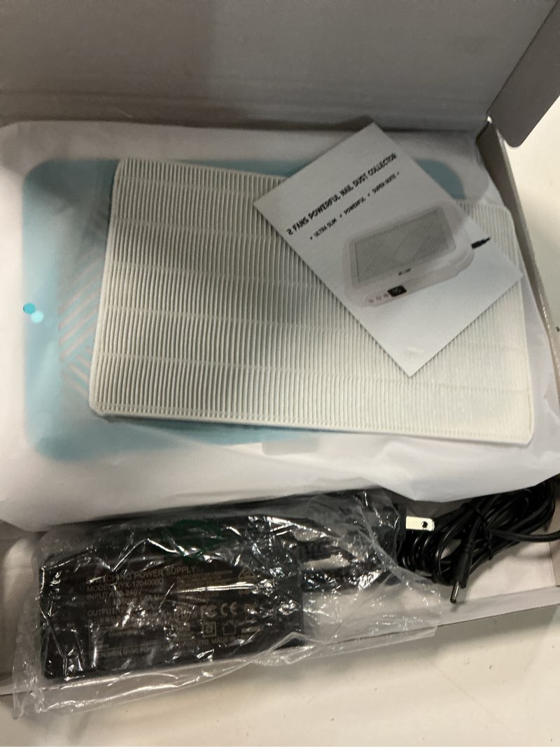 Condition photo showing Good Condition for professional nail dust collector, az gogo upgrade 1700pa dual turbo nail vacuum dust collector, 170w brushless powerful suction with 2 reusable hepa filter for salon & home use