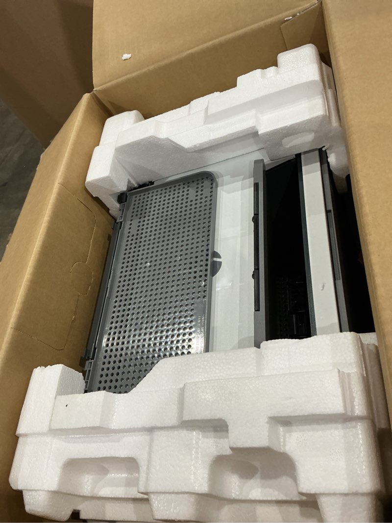 Condition photo showing As Is for hp laserjet mfp m234dw wireless printer, print, scan, copy, fast speeds, easy setup, mobile printing, best-for-small teams, instant ink eligible