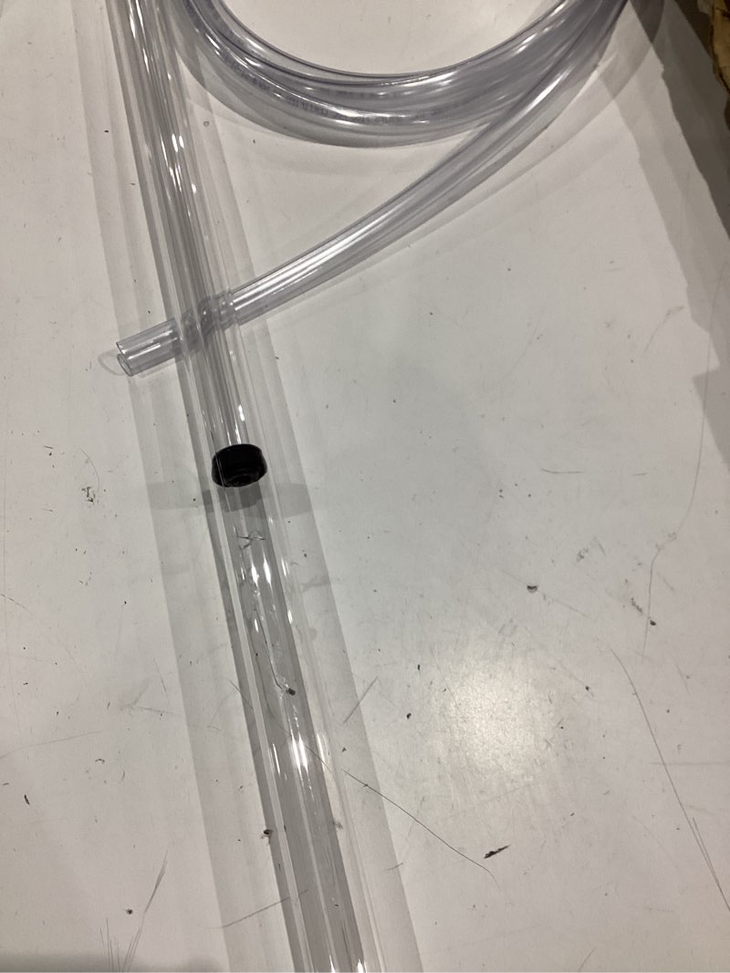 Condition photo showing As Is for auto siphon transfer pump with tubing and clamp for beer wine bucket carboy bottle