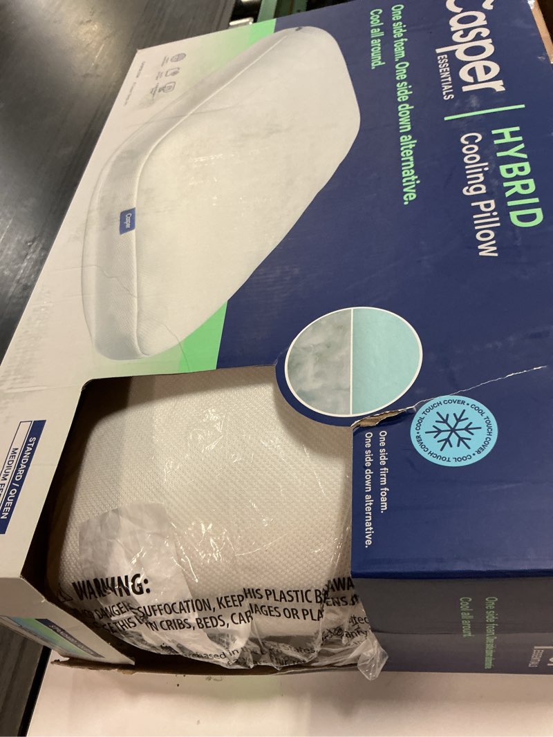 Condition photo showing Good Condition for casper essential cooling hybrid pillow  standard