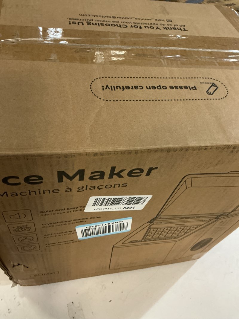 Condition photo showing Good Condition for silonn ice makers countertop, 44lbs per day, 2 ways to add water, auto self-cleaning, stainless steel ice machine for home office bar party stainless steel-cube ice cube maker