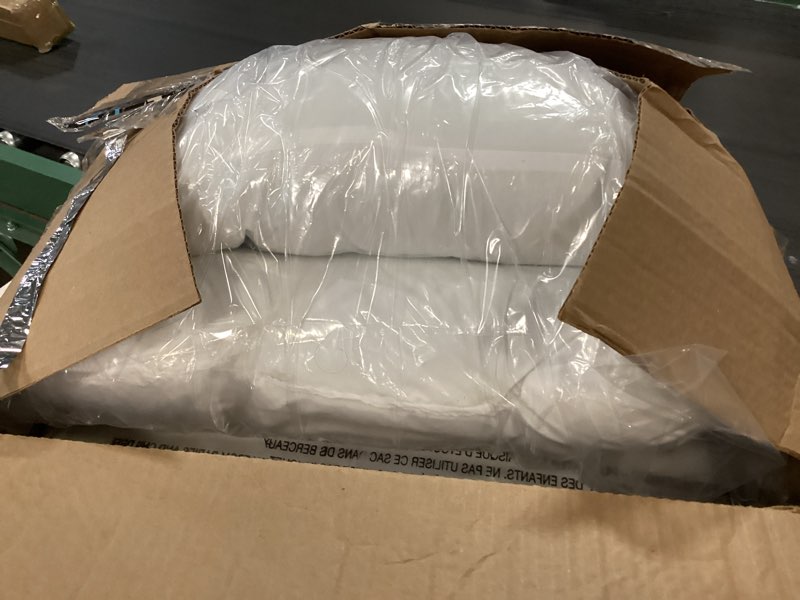 Condition photo showing As Is for Amazon Basics Square Hypoallergenic Pillow Insert, Sofa Bed Couch Decorative Stuffer, 18", 4 Pack 18 x 18 inches 4 Pack