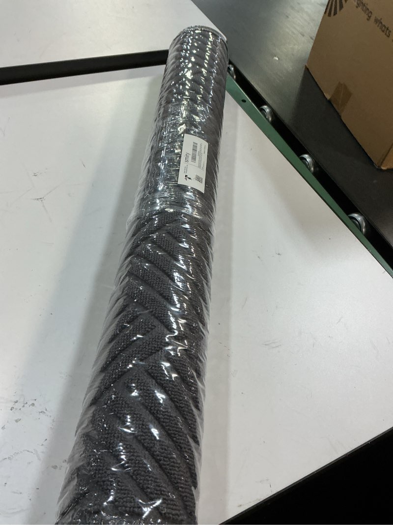 Condition photo showing Good Condition for Smiry Front Door Mat Outside Entrance, Heavy Duty Outdoor Indoor Natural Rubber Doormat, Non Slip, Trap Dirt and Moisture, Easy Clean, Low Profile Patio Porch Entryway Mat, 47x32, Grey Grey Rectangular 47" x 32"