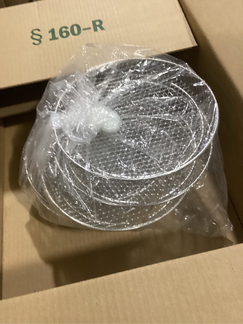 8 inch air fryer racks, 6 pack round stainless steel air fryer basket baking rack stackable, airfrye