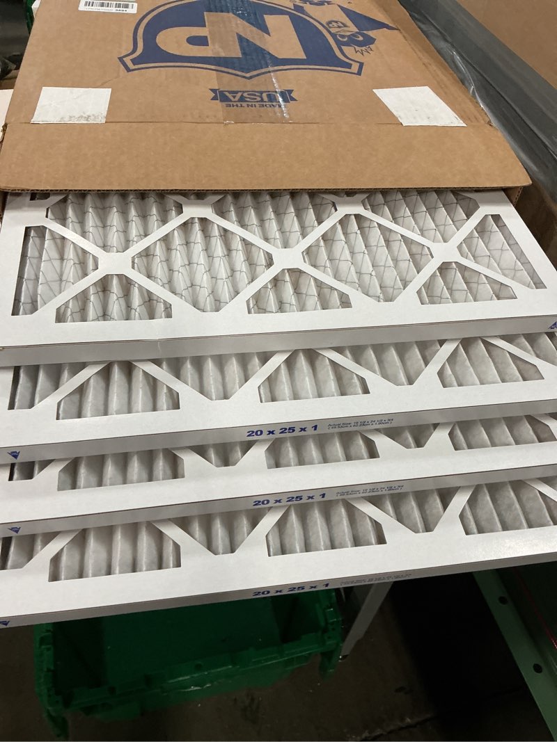 Condition photo showing New/Like New for nordic pure 20x25x1 (actual size: 19 1/2 x 24 1/2 x 3/4) pleated merv 10 air filters 4 pack merv 10 4 pack