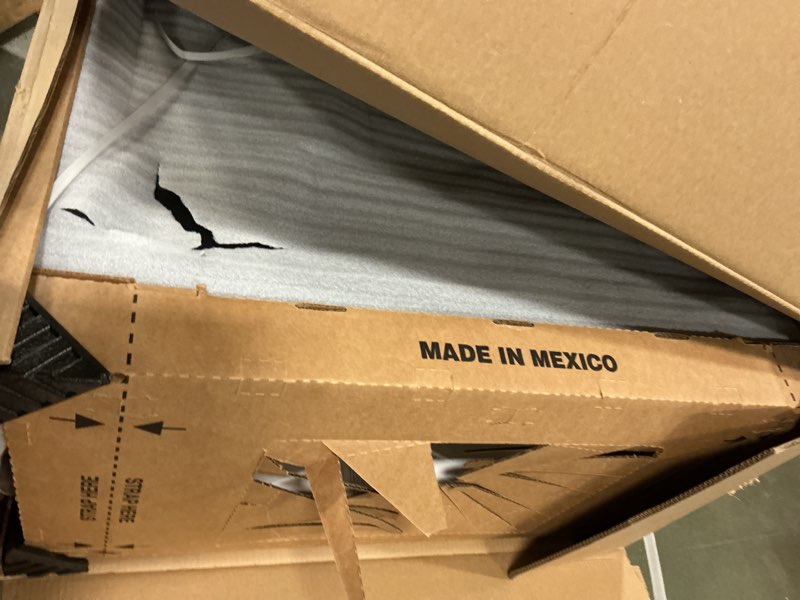 Condition photo showing Good Condition for Style Selections Cauley 36-in Black Single Sink Bathroom Vanity with White Cultured Marble Top