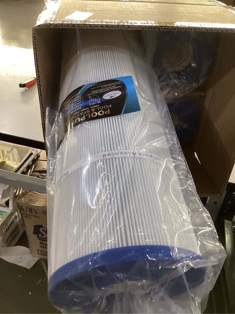 Condition photo showing New/Like New for POOLPURE PCC105-PAK4 Replaces Pentair CCP420, 178584, Ultral-A6, Unicel C-7471, 817-0106, R173576, Filbur FC-1977, 570-0425-07, Pentair Clean and Clear Plus 420, L x OD: 26"x7", 4X105 sq.ft. Cartridge