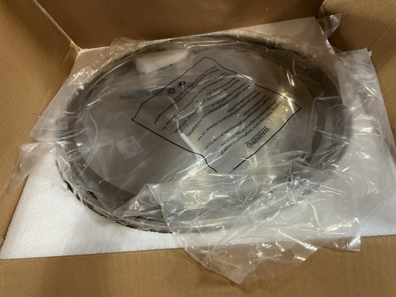 Condition photo showing Good Condition for 16 inch close to ceiling light fixtures, brushed nickel farmhouse ceiling light with 3 light for laundry kitchen bedroom bathroom, cl4822-3w-bn frosted class & brushed nickel 16 inch