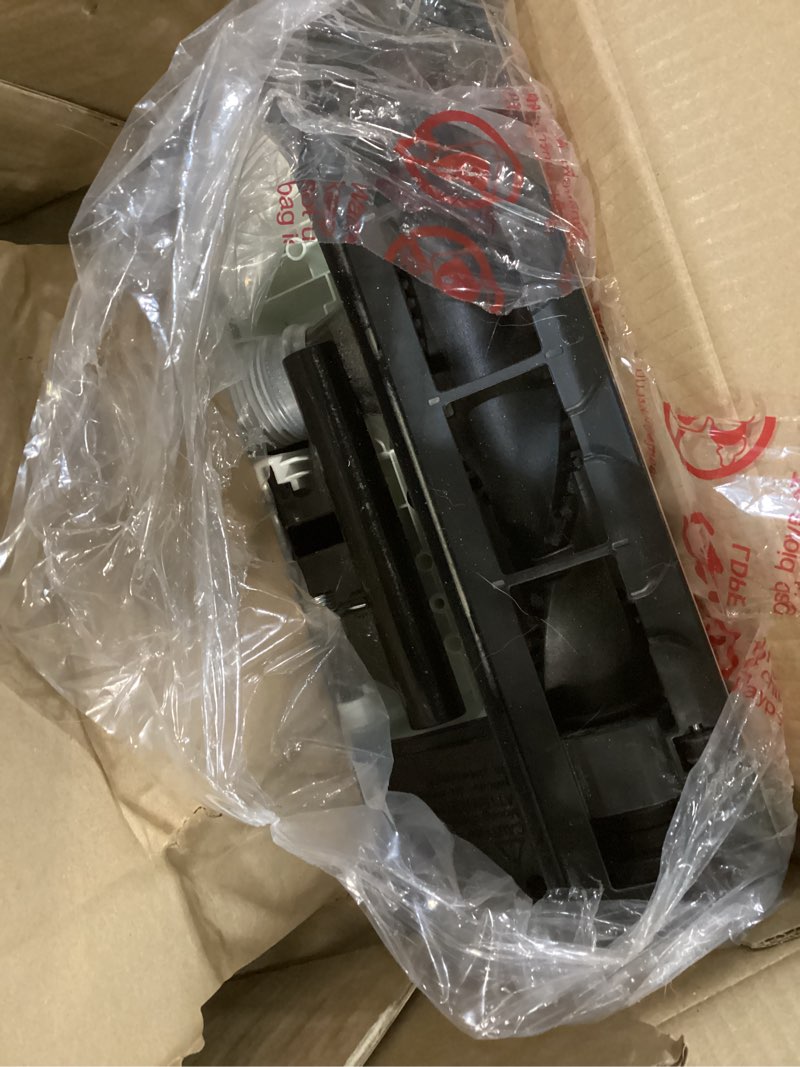 Condition photo showing As Is for Amazon Basics Upright Bagless Vacuum Cleaner for Carpet and Hard Floors, With Crevice and Upholstery Tools, Detachable Handle, Lightweight (8.4 lbs), 1.7L Dust Cup, 720W, 25ft Cord, Black/White