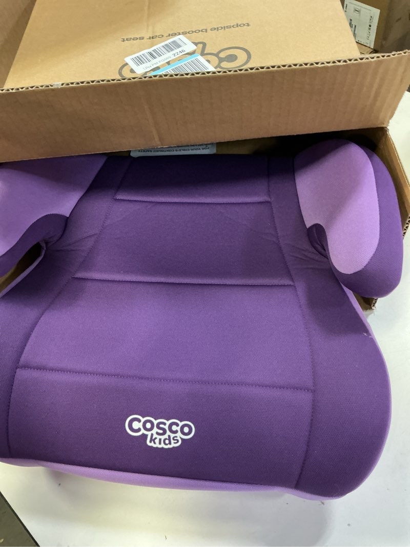 Condition photo showing Good Condition for Cosco Topside Backless Booster Car Seat, Lightweight Booster Seats for Cars 40-100 lbs, Backless Booster Seat for Car, Grape Grape 1 Pack