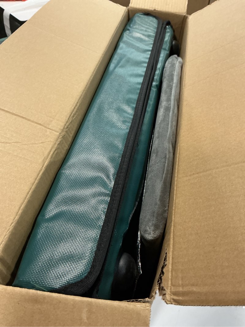 Condition photo showing Good Condition for Indestructible Heated Cat House for Outside Cats Winter, 100% Weatherproof, Safe Escape Door, Insulated Outdoor Cat Shelter with Heater for Feral Barn Cat Kitty (Forest Green, 26"x17"x14") Forest Green 26"x17"x14"
