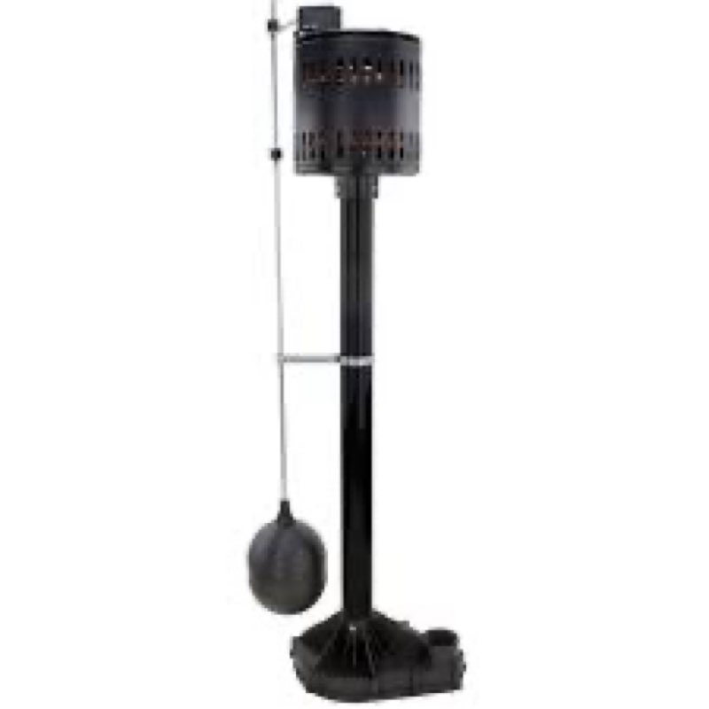 utilitech thermoplastic pedestal sump pump 1/3 hp 58gpm 115v