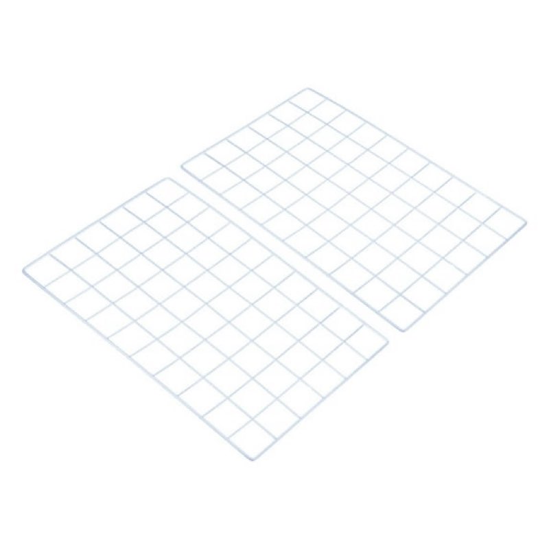 Uxcell 20"x12" Wire Grid Panel, 2 Pack Wall Grid Panels Board Photo Display Decor Hanging Organizer, White