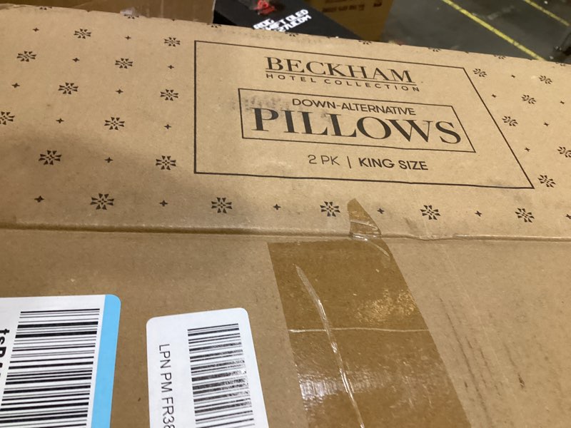 Condition photo showing Good Condition for beckham hotel collection bed pillows king size set of 2 - down alternative pillow for back, stomach or side sleepers king white