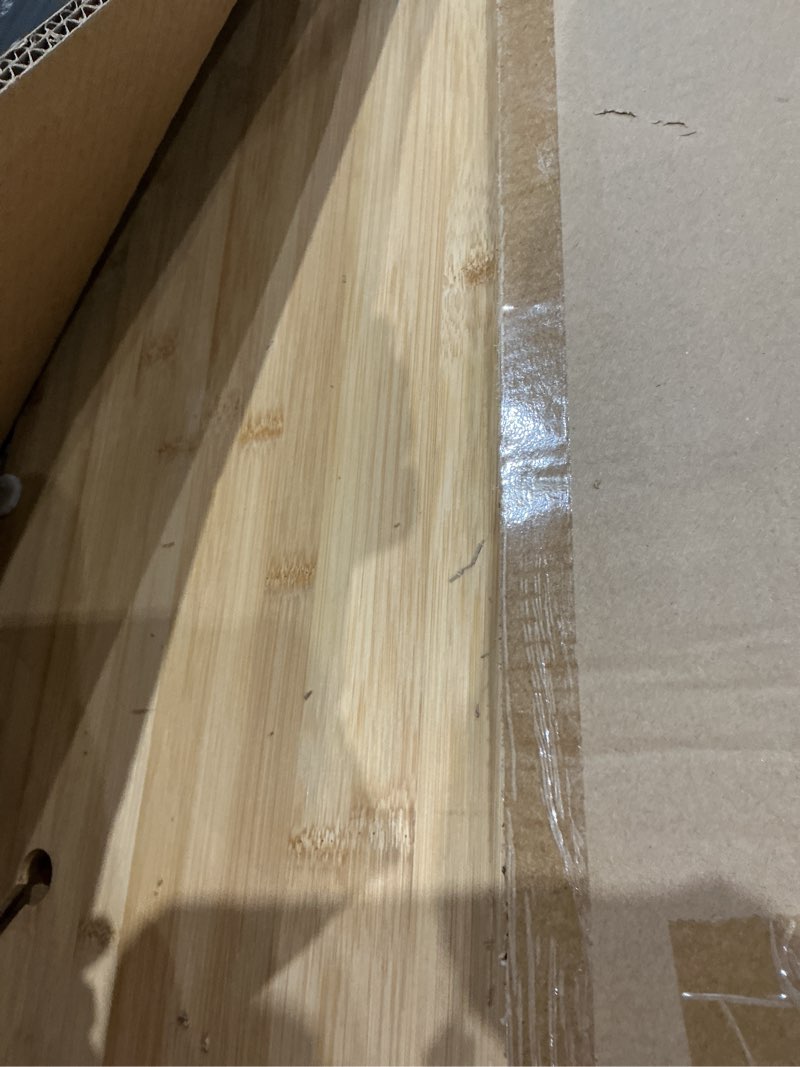 Condition photo showing Good Condition for 30 x 21 in extra large bamboo cutting board, stovetop cover, sink cover, noodle board with detachable legs & detachable non-slip front lip for kitchen countertop natural color of bamboo - xxxl 30"l x 21"w