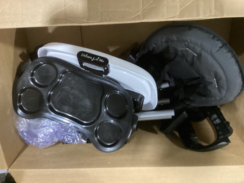 Dream On Me Solid Times High Chair for Babies and Toddlers in Black, Multiple Recline and Height Pos