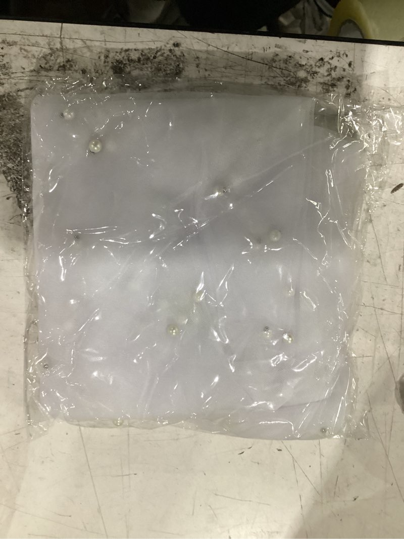 Condition photo showing New/Like New for white pearl gauze table runner 120 inch 10ft pearl sheer tulle table cloth centerpieces for home wedding birthday bridal baby shower party favor holiday dining decorations