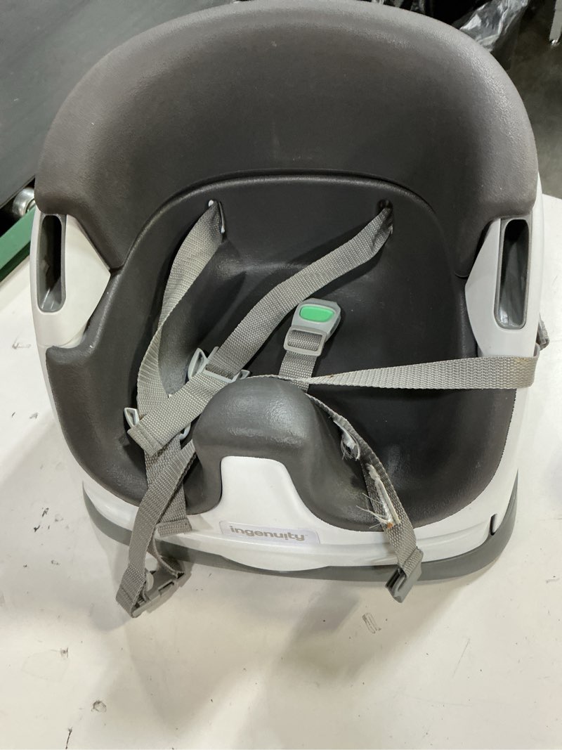 Condition photo showing Good Condition for ingenuity baby base 2-in-1 booster feeding and floor seat with self-storing tray - slate