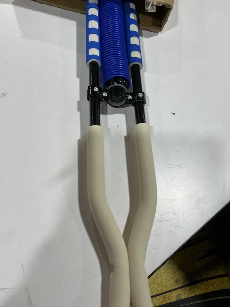 Condition photo showing As Is for pogo stick for kids age 6 7, 8, 9, 10 and up, 80 to 160 lbs, toys for ages 8-13, gifts for boys and girls, gifts for kids - no assemblyrequired blue/white