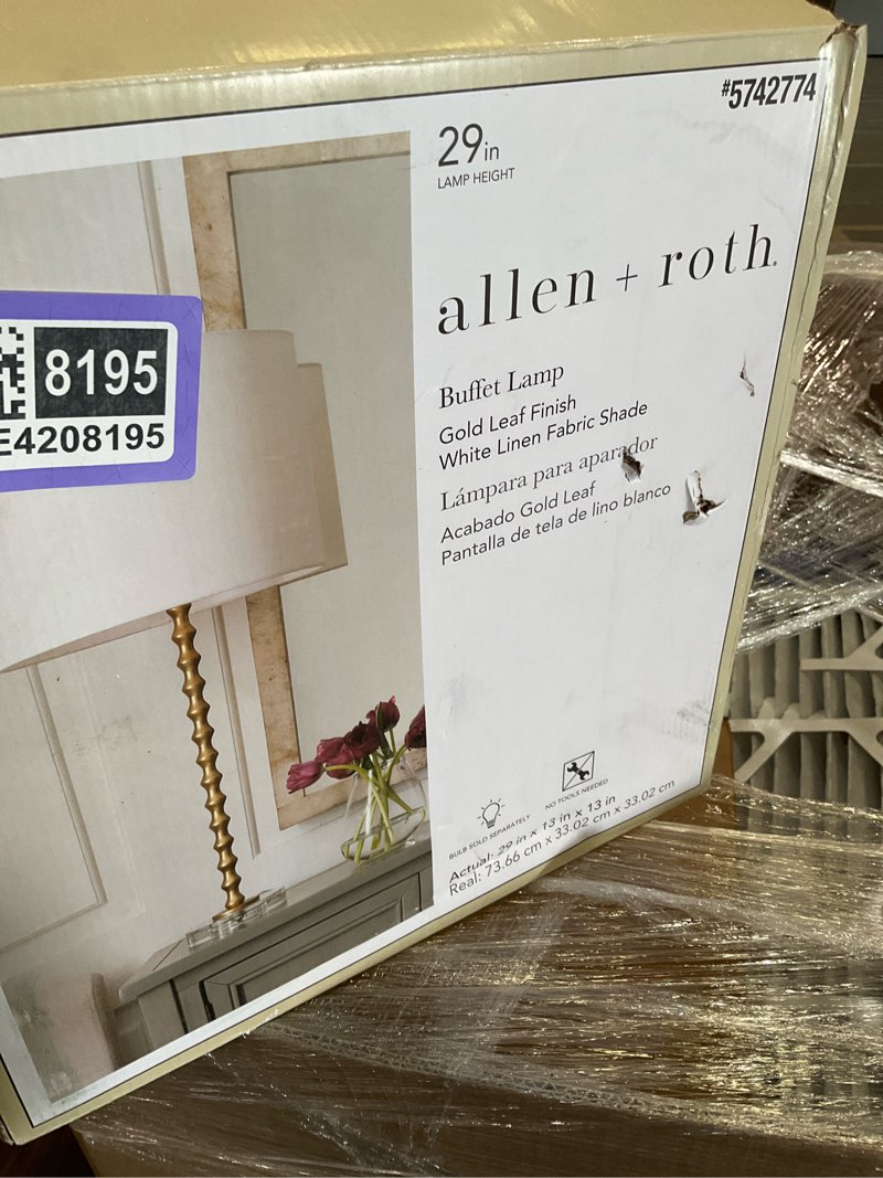 Condition photo showing As Is for allen + roth buffet lamp 