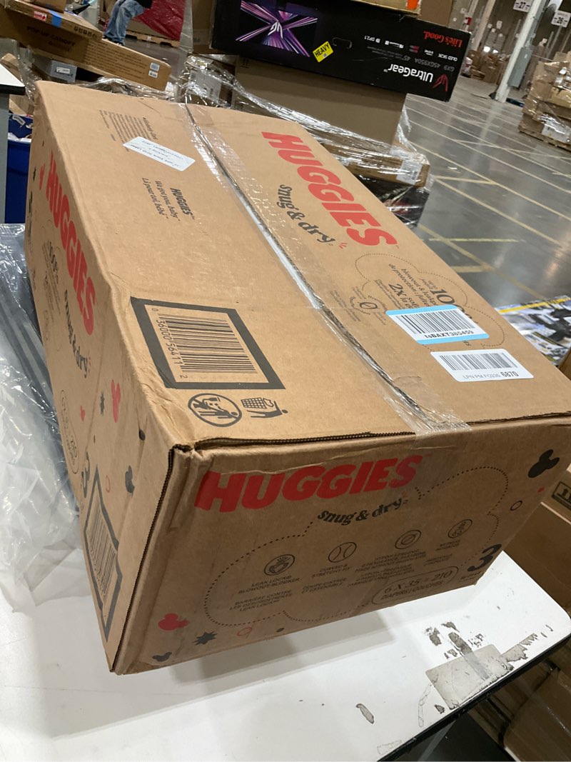 Condition photo showing New/Like New for Huggies Snug & Dry Disposable Diapers - Econ+ Pack - Size 3 - 210ct