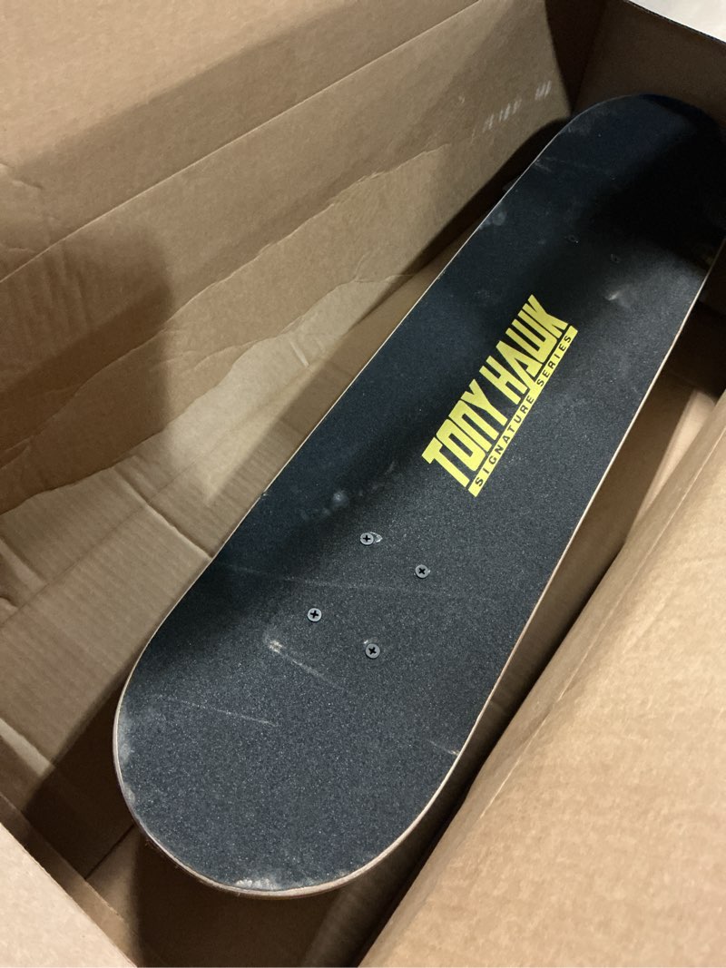 Condition photo showing As Is for Tony Hawk 31" Skateboard - Signature Series 1 Skateboard with Pro Trucks, Full Grip Tape, 9-Ply Maple Deck, Ideal for All Experience Levels Heavy Metal
