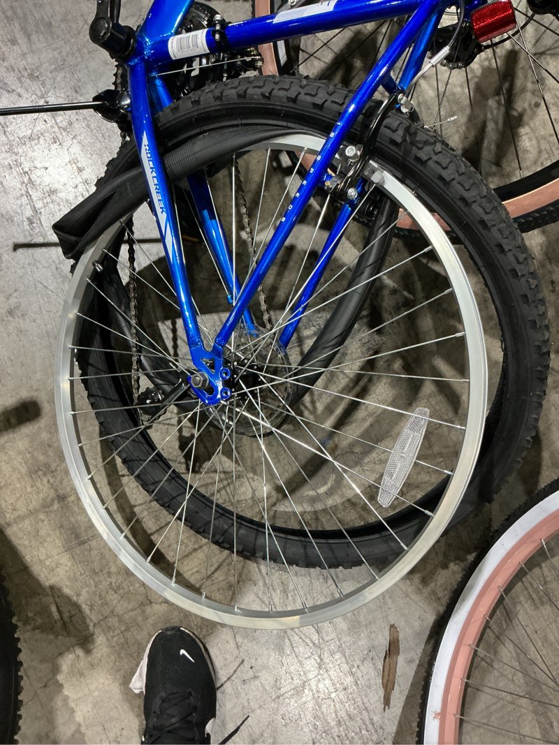 Condition photo showing As Is for huffy 26-inch rock creek men's mountain bike, blue