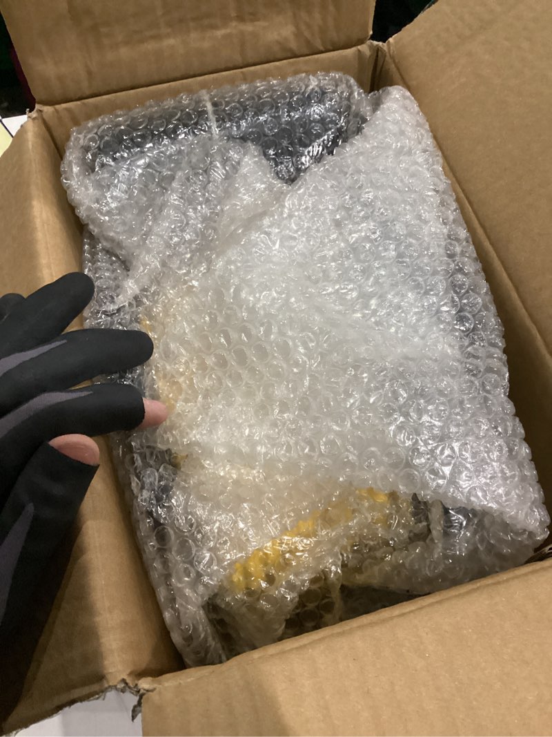 Condition photo showing As Is for DEWENWILS Retractable Extension Cord Reel, 80FT Heavy Duty Open Cord Reel for Indoor Outdoor, 14/3 AWG SJTW, 4 Grounded Outlets, 13 Amp Circuit Breaker,Handle Rewind, Metal Stand, ETL Listed Yellow