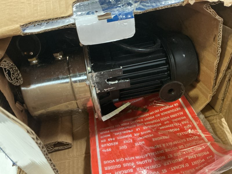 Condition photo showing As Is for Bur-Cam 506532SS ¾ HP dual application jet pump