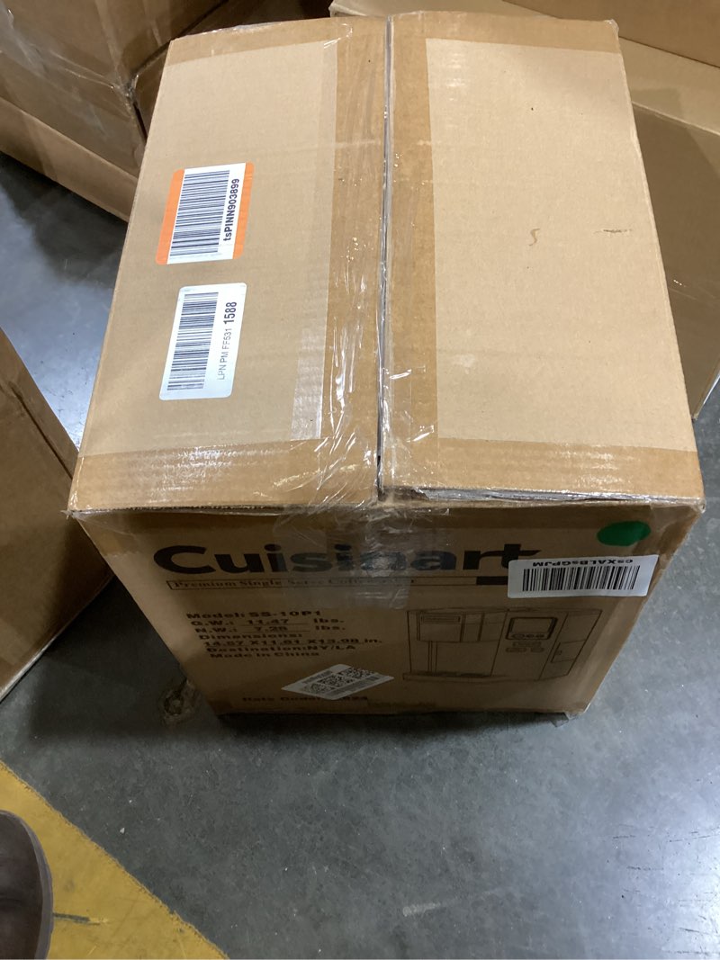 Condition photo showing New/Like New for Cuisinart Coffee Maker, Single Serve 72-Ounce Reservoir Pod Coffee Machine, Programmable Brewing & Hot Water Dispenser, 3 Cup-Size Settings, Stainless Steel, SS-10P1, Silver