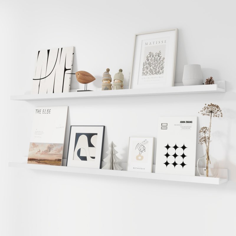 darlicia 2 piece picture ledge wall mounted shelf