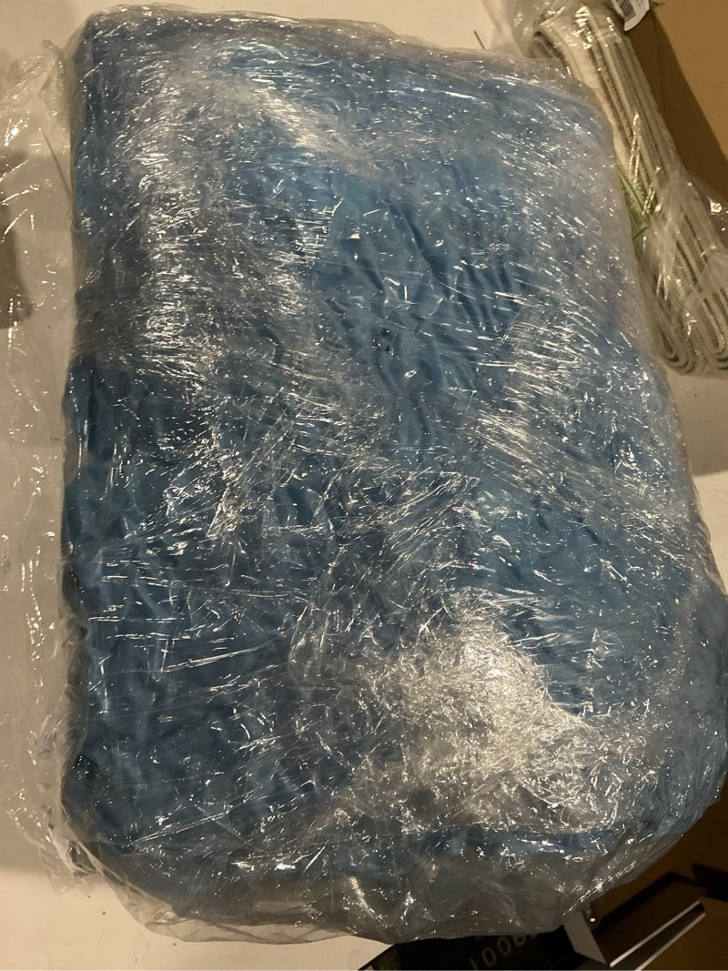 Condition photo showing As Is for 10lbs shredded memory foam bean bag chair filler, premium soft pillow stuffing refill, high density foam for couch cushion, dog bed, stuffed animals & arts crafts ?blue? 100% shredded memory foam 10lbs