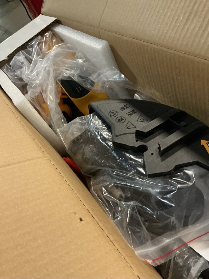 Condition photo showing Good Condition for cordless string trimmer compatible with dewalt 20v (tool only), mtiolhig weed eater with brushless motor & battery level display, 3 in 1 electric weed wacker/edger trimmer/lawn mower for yard, yellow
