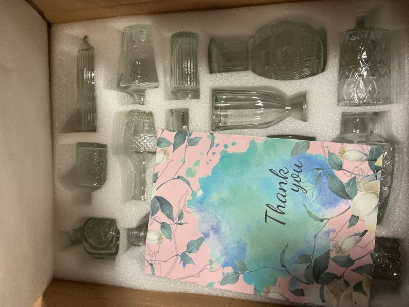 Condition photo showing New/Like New for arme 16pcs glass bud vase set?small flower vase for centerpieces?clear bud vases in bulk? mini vintage vase for rustic wedding decorations clear-16pcs 16 pcs