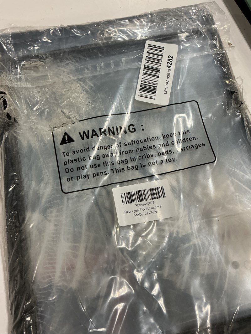 Condition photo showing Good Condition for job ticket holders 9x12, 30 pack heavy duty sheet protectors plastic paper sleeves 8.5 x 11 clear document protectors dry erase pocket sleeves document holder for shop office classroom home, black 9 x 12 30 pack