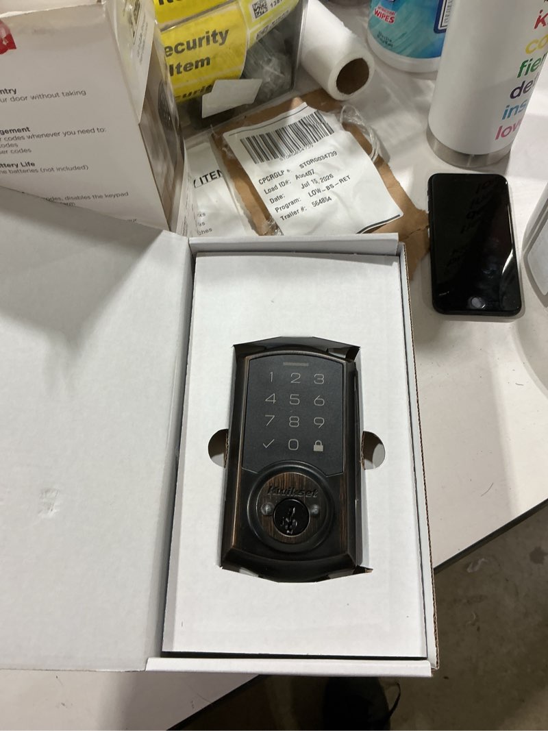 Condition photo showing Good Condition for kwikset smartcode 270 traditional venetian bronze touchpad single cylinder electronic deadbolt featuring smartkey security